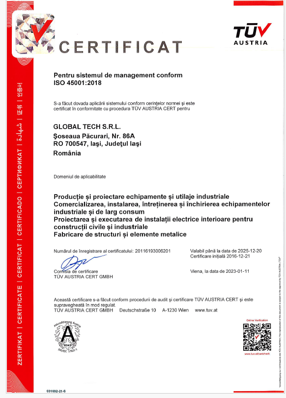 Certificat Iso45001