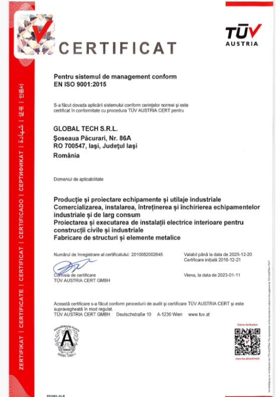 Certificat Iso9001